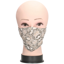 Mondmasker / mondkapje Snake art. 1146 - taupe