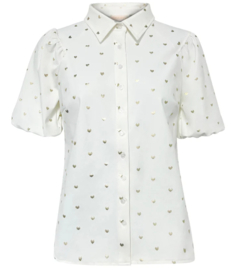 TRIPLE NINE blouse Sweetheart art. BLS5903 - wit/goud