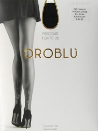 Oroblu fantasiepanty Samanta - zwart/zilver