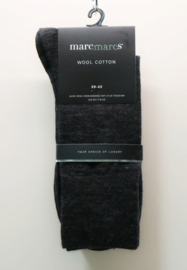 Marcmarcs herensok effen Wool Cotton art. 92100 - antraciet gemêleerd