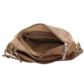 MicMacbags schoudertas Marrakech art. 20668 - taupe