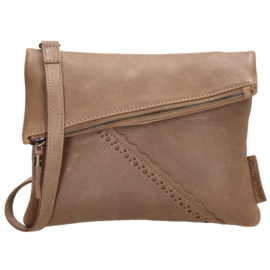 MicMacbags schoudertas Marrakech art. 20673 - taupe