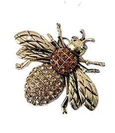 Broche Bee art. 8426 -goudkleur/champagne