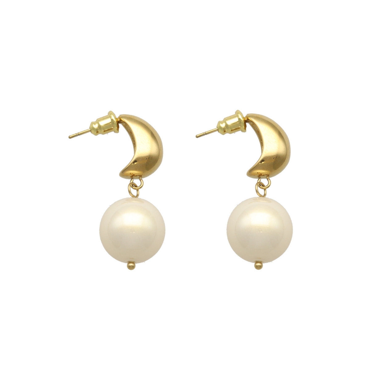 Camps & Camps oorstekers Pearl art. 2S163_PE - goud/wit