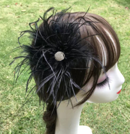 Broche Feathers art. 33220 - zwart
