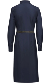 TRIPLE NINE jurk met knoopsluiting art. JK-51811 - navy
