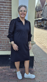 TRIPLE NINE korte jurk met kanten mouwen art. JK-51812 - zwart