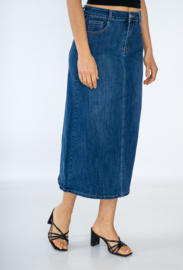 LM stretchdenim rok art. H002 - middenblauw