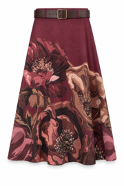 Rok suèdine Floral Way art. 25355 - bordeaux