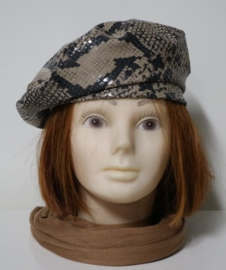 Meisjesbaret Annaly art. 3103 - beige/antraciet