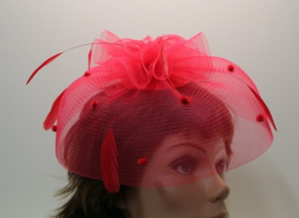 BWS fascinator/haargarnering art. B-23 - rood