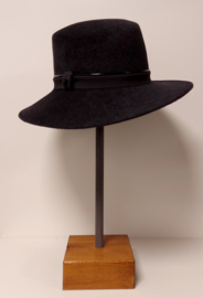 Weba Hats dameshoed velours art. 4500 - antraciet gemêleerd