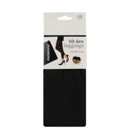 Marianne 50 denier legging met 20 denier optiek art. 506 - zwart (transparant look)