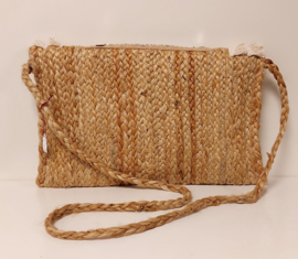 Natural schoudertas art. 3502 - naturel/zilverkleur