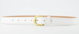 Damesriem classic grain art. Suus  - wit/goudkleur