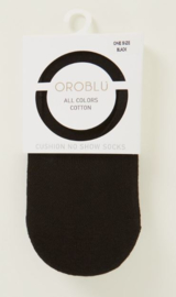 Oroblu All Colors Cotton Cushion No Show socks - zwart
