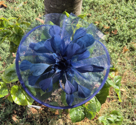 Fascinator/haargarnering art. AC-306-7 - blauw