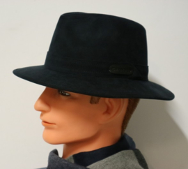 Crambes herenhoed Hamilton art. NPA80 -  blauw alcantara