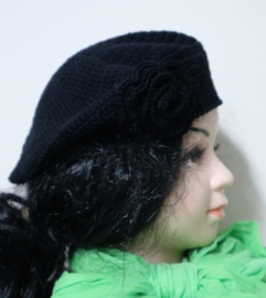 Gehaakte kinderbaret Anna - zwart