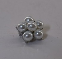 Broche art. 711 - wit/zilverkleur