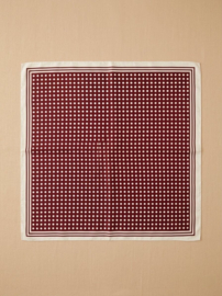 Shawl vierkant Polkadot 70 x 70 art. 7025 - burgundy