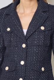 Damesblazer Tweed art. 1305 - navy