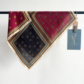 Shawl vierkant Printed 68 x 68 art. 234 - burgundy