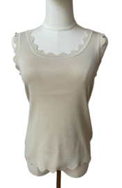 Tanktop met schulprand round Rosh art. 3012 - beige