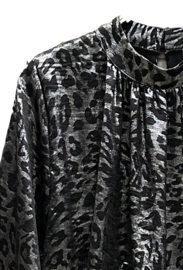 ES damesblouson/top Irisa leopard art. 4599 - zilvergrijs/zwart