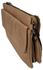 Micmacbags schoudertasje Porto art. 18054 - camel/taupe