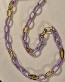 Schakelketting art. 7799 - lila/goudkleur