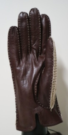 Glove Story autohandschoen Crochet art. 21223 - bruin/beige