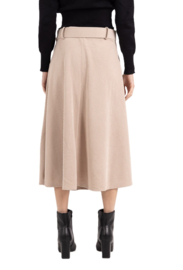 Rok a-lijn viscosemix Rib art. J260 - beige