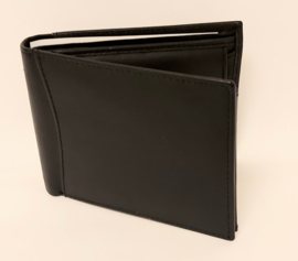 Leren herenportemonnee/billfold art. 01A107 - zwart