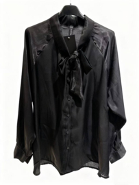 Damesblouse Bow-tie art. 27160 - zwart