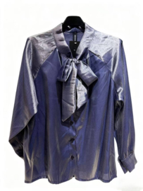 Damesblouse Bow-tie art. 27160 - blauw
