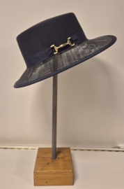 Weba Hats dameshoed Wol/Sinamay art. 0900 - zwart