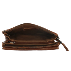 Micmacbags schoudertasje Porto art. 18054 - cognac/bruin