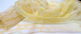 Romano damesshawl Yellow dot - zachtgeel