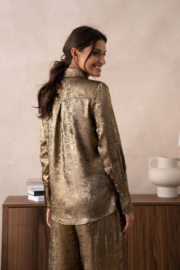 CHOKLATE damesblouse Lea Metallic art. 8091 - goudkleur
