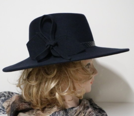 Weba Hats dameshoed wol art. 9020 - donkerblauw