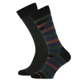 Marcmarcs herensok Joe art. 92156 - zwart/groen/cognac