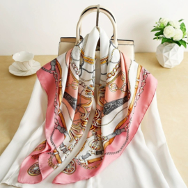 MP luxe vierkante shawl 90 x 90 art. 9009 - roze