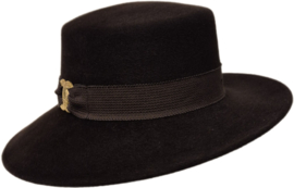 Weba Hats dameshoed Velour art. 1335 - donkerbruin