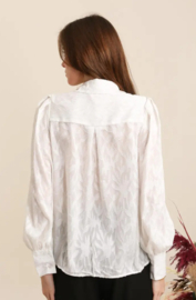 Damesblouse met bladmotief art. 9247 - wit