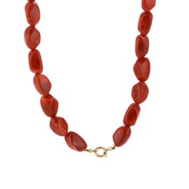 Kralenketting Jane art. 19395 - brique gemarmerd