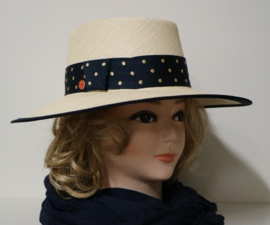 Mayser dameshoed Astrid art. 1327511 - natur/donkerblauw
