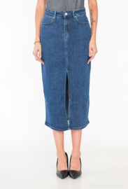MOZZ stretchrok Denim art. X001J - blauw