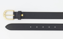Damesriem classic grain art. Suus  - zwart/goudkleur