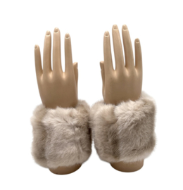 Polswarmer Wrist Cuff fake fur art. 821-4 - beige